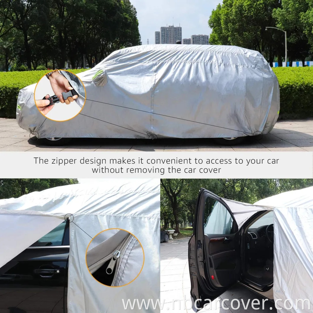 Silver 190t Polyester Car Cover